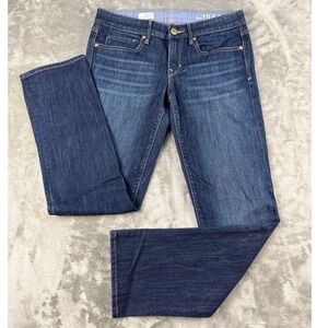 Gap 1969 Real Straight Jeans Womens 28/6a Dark Wash Blue Mid Rise Denim
